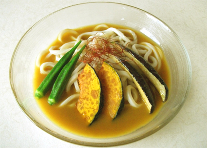 夏野菜の冷やしうどん