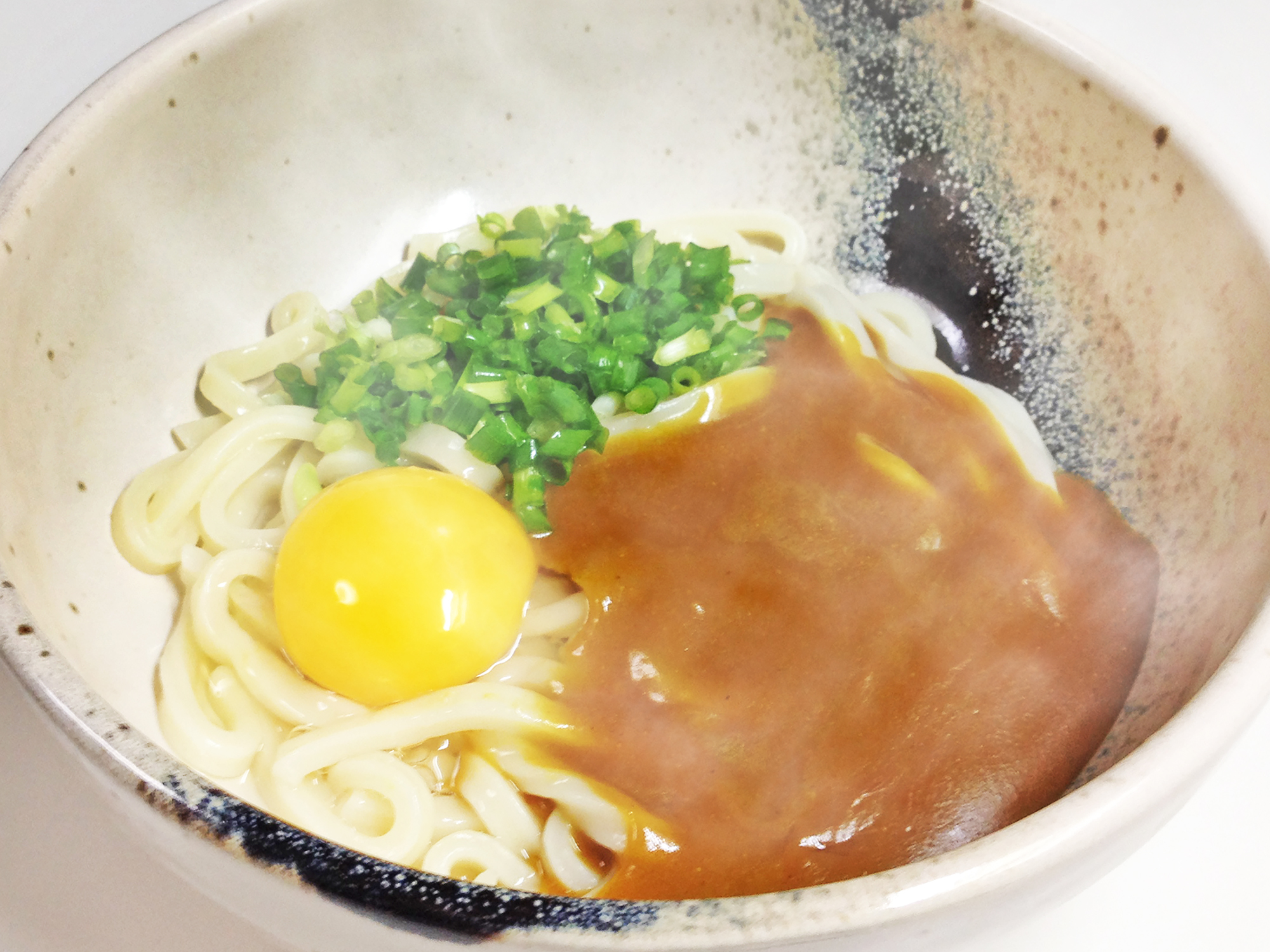 釜玉カレーうどん